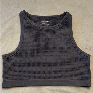 Garage cropped waffle tank